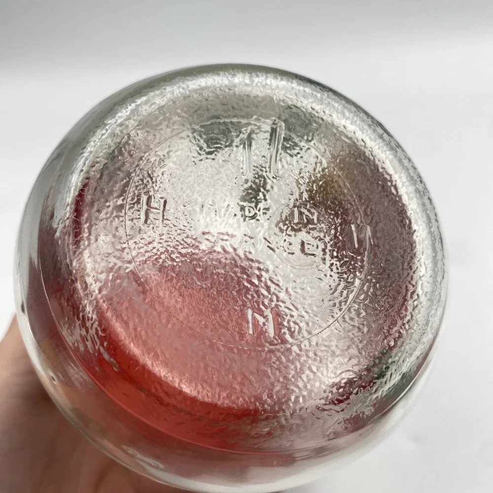 Vtg VMC REIMS Victorian Carolers Christmas Jar  Red Screw Top Lid Made in France
